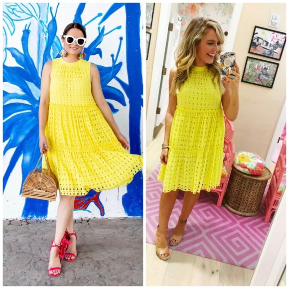 Lilly Pulitzer Dresses & Skirts - Lilly Pulitzer Indira Lemons Swing eyelet Dress M